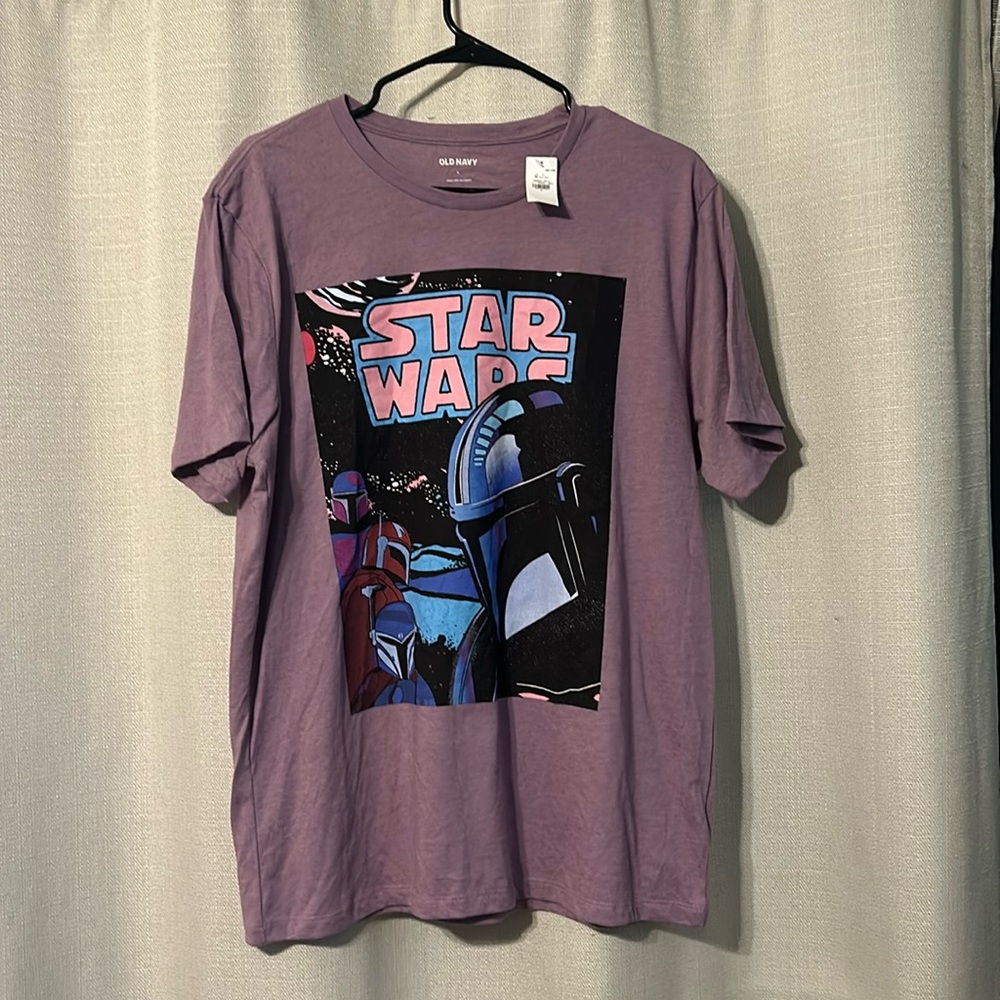 Men’s Large Purple Star Wars T-shirt. NEW w/tags